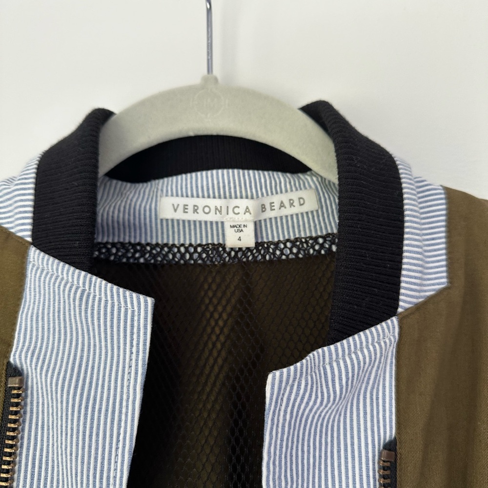 Veronica Beard Colorblock Pattern Bomber Jacket - image 6